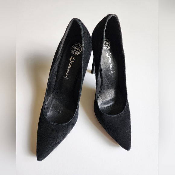 Jeffrey Campbell Black Suede Platform Pumps size 8.5 - Picture 1 of 7